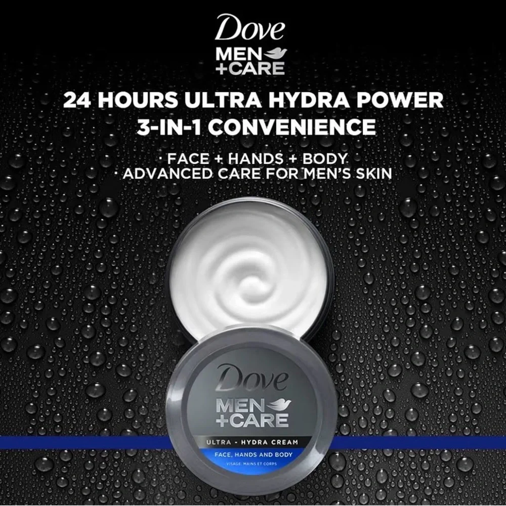 NEW Dove Men+Care Ultra-Hydra Cream with 24 Hour Moisturization